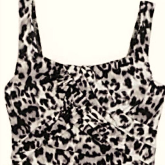 TrimShaper Women's Carmela leopard Underwire crossback one piece swimsuit size 8 - Picture 8 of 16